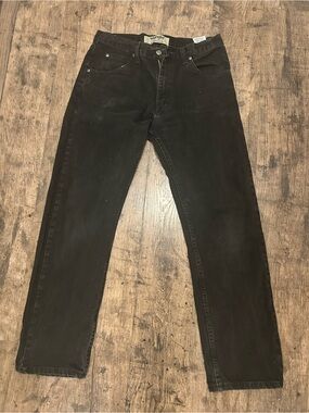 Vintage Wrangler Men's Black Straight Leg Jeans